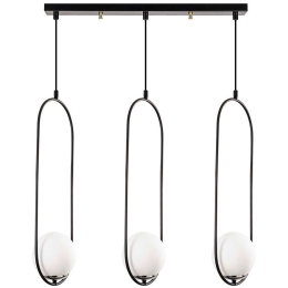 Φωτιστικό Οροφής - Ράγα Mudoni 536NTD1132 70x15x146cm 3xE27 40W Multi-Black Opviq