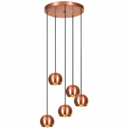 Φωτιστικό Οροφής Sivani 536NTD1141 Φ48x108cm 5xE27 40W Copper Opviq