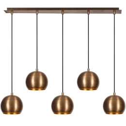 Φωτιστικό Οροφής - Ράγα Sivani 536NTD1142 85x15x108cm 5xE27 40W Gold Opviq