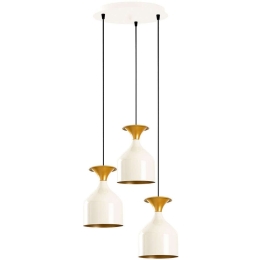 Φωτιστικό Οροφής Sivani 536NTD1144 Φ40x113cm 3xE27 40W White-Gold Opviq