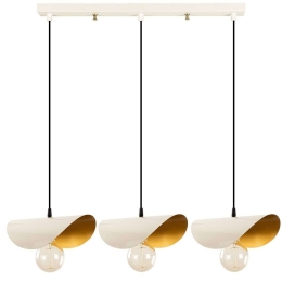 Φωτιστικό Οροφής - Ράγα Sivani 536NTD1146 80x17x106cm 3xE27 40W White-Gold Opviq