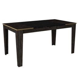 Τραπέζι Veyron 804TRH4204 145x85x76,2cm Black-Gold