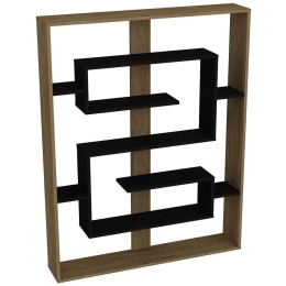 Βιβλιοθήκη Esteban 875ZNA3650 120x22x156cm Black-Oak