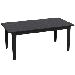 Τραπέζι Polka 875ZNA2907 180x90x76,8cm Marble Effect Black Μοριοσανίδα, Μελαμίνη