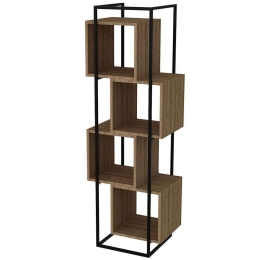 Ραφιέρα Δαπέδου Prada 875ZNA3657 52x38x160cm Walnut-Black