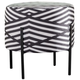 Σκαμπό Flow 825BLC2505 40x40x40cm Black-White