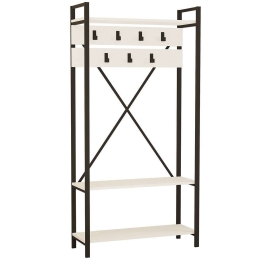 Έπιπλο Εισόδου Alfa 835PUQ4007 90x34x180cm White Μοριοσανίδα, Μελαμίνη
