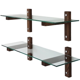 Ράφια Τοίχου (Σετ 2Τμχ) 552NOS1103 85x25x25cm Walnut