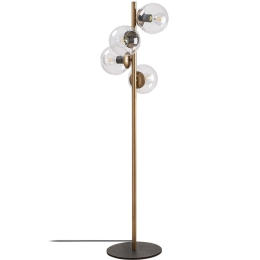 Φωτιστικό Δαπέδου Faze 521SHN1531 32x32x130cm 4xE27 40W Gold-Clear Opviq