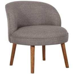Πολυθρόνα Nice 558ZEN1133 60x67x66cm Grey Polyester,Ξύλο