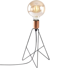 Φωτιστικό Επιτραπέζιο Piramit 521SHN2225 21x21x35cm 1xE27 40W Black-Copper Opviq