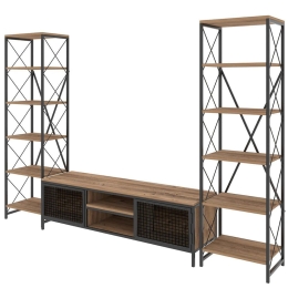 Σύνθεση Τηλεόρασης Maxim 854KLN3017 150x40x47cm Pine-Black