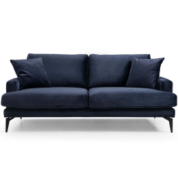 Καναπές Διθέσιος Papira 560ARE1505 175x90x88cm Navy Blue