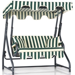 Κούνια Κήπου Διθέσια Morus 561CLR1506 170x110x165cm White-Green
