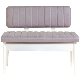 Παγκάκι Vina 869VEL5163 110x40x85cm Light Grey-White