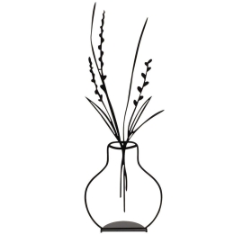 Διακοσμητικό Επιτραπέζιο Flowerpot 565TNL1160 15x46cm Black Aberto Design Μέταλλο