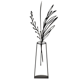 Διακοσμητικό Επιτραπέζιο Flowerpot 565TNL1164 19x50cm Black Aberto Design Μέταλλο