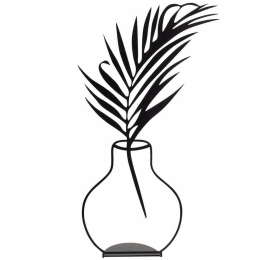 Διακοσμητικό Επιτραπέζιο Flowerpot 565TNL1165 20x39cm Black Aberto Design Μέταλλο