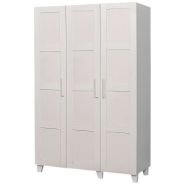Ντουλάπα Τρίφυλλη Hedera 869VEL4257 120x48x189cm White Τρίφυλλη