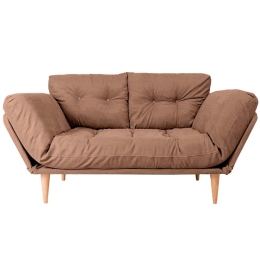 Καναπές - Κρεβάτι Τριθέσιος Nina Daybed 859FTN1354 120x60x40cm Light Brown