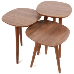 Ζιγκόν Tyn (Σετ 3Τμχ) 572KTE1128 41x39x47/53/59cm Walnut