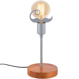 Φωτιστικό Επιτραπέζιο Beami 536NTD3111 15x15x35cm 1xE27 40W Walnut-Silver Opviq