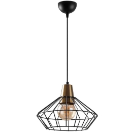 Φωτιστικό Οροφής Wire 584TTM1158 30x30x112cm 1xE27 40W Black-Gold Opviq