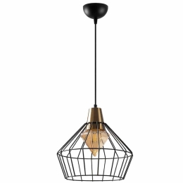 Φωτιστικό Οροφής Wire 584TTM1162 30x30x119cm 1xE27 40W Black-Gold Opviq