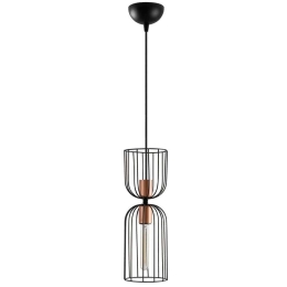 Φωτιστικό Οροφής Nezgep 584TTM1164 14x14x140cm 1xE27 40W Black-Copper Opviq