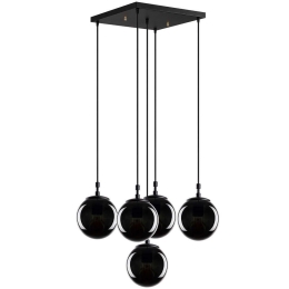 Φωτιστικό Οροφής Efe 584TTM1168 65x65x110cm 5xE27 40W Black-Fume Opviq