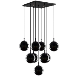 Φωτιστικό Οροφής Efe 584TTM1169 78x78x110cm 9xE27 40W Black-Fume Opviq