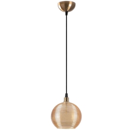 Φωτιστικό Οροφής Muzo 584TTM1174 15x15x110cm 1xE27 40W Gold-Yellow Opviq