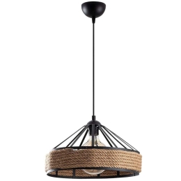 Φωτιστικό Οροφής Wire 584TTM1193 40x40x116cm 1xE27 40W Natural-Black Opviq