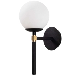 Φωτιστικό Τοίχου - Απλίκα Gondol 584TTM1910 15x20x37cm 1xE27 40W Black-White Opviq