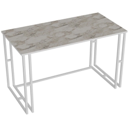 Γραφείο Alfa 541HDL1102 120x60x75cm Marble Effect White