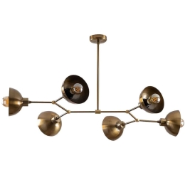 Φωτιστικό Οροφής - Ράγα Dram 584TTM1201 102x52x53cm 6xE27 40W Gold Opviq