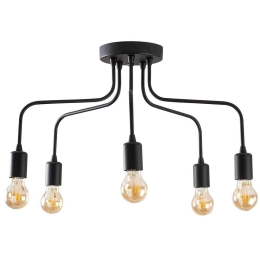 Φωτιστικό Οροφής - Πλαφονιέρα Candelabra 584TTM1218 59x59x35cm 5xE27 40W Black Opviq