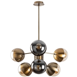 Φωτιστικό Οροφής Karsor 584TTM1259 64x64x79cm 6xE27 40W Gold Opviq
