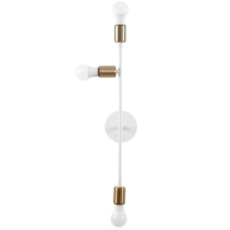 Φωτιστικό Τοίχου - Απλίκα Bedside 584TTM1919 15x15x65cm 3xE27 40W White-Bronze Opviq