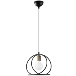 Φωτιστικό Οροφής Circle 584TTM1311 26x26x123cm 1xE27 40W Black-Gold Opviq