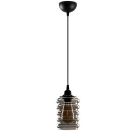 Φωτιστικό Οροφής Smoked 892OPV1864 12x12x119cm 1xE27 40W Black Opviq