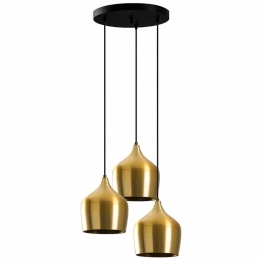 Φωτιστικό Οροφής Dodo 584TTM1403 46x46x124cm 3xE27 40W Black-Gold Opviq