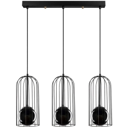 Φωτιστικό Οροφής - Ράγα Tweety 584TTM1413 67x15x139cm 3xE27 40W Black Opviq