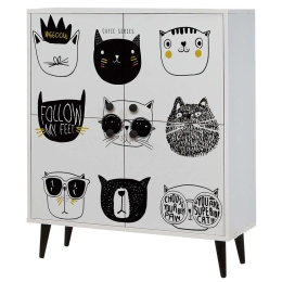 Παπουτσοθήκη - Ντουλάπι Multilux Cats 869VEL3986 95x36x111cm Multi Μοριοσανίδα,Ξύλο