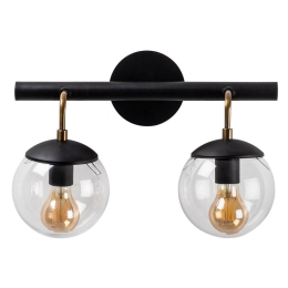 Φωτιστικό Τοίχου - Απλίκα Gondol 584TTM1948 41x20x28cm 2xE27 40W Black-Bronze Opviq