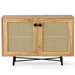 Μπουφές Tarsus 854KLN3910 100x40x77cm Oak Μοριοσανίδα, Μέταλλο
