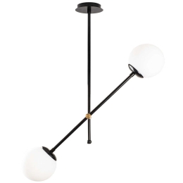Φωτιστικό Οροφής Best 892OPV1931 80x15x90cm 2xE27 40W Black-White Opviq