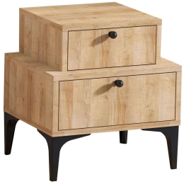 Κομοδίνο Albero 393MRD1201 45x40x51cm Oak-Black