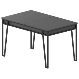 Τραπέζι Επεκτεινόμενο Pal 855DTE4603 132/170x80x76cm Anthracite-Black Μοριοσανίδα, Μέταλλο