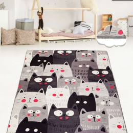 Χαλί Cats Djt Grey-Multi Conceptum Hypnose 80X150cm
